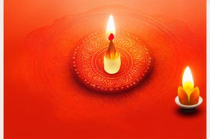Orange Happy Diwali Background Image