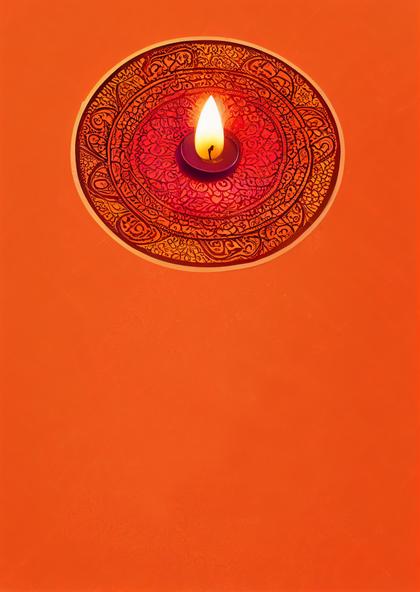 Orange Happy Diwali Orange Poster