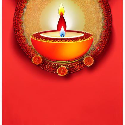 Orange Happy Diwali Orange Poster Image