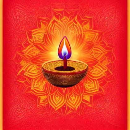 Orange Happy Diwali Background Design