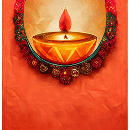 Orange Diwali Poster Image