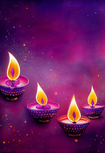 Purple Diwali Poster
