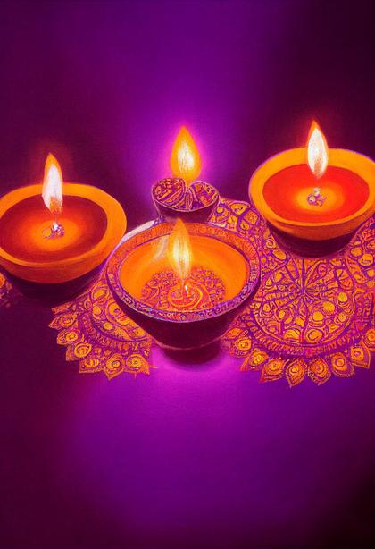 Purple Diwali Image