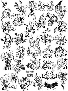 Hand Drawn Floral Elements