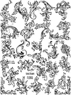 Hand Drawn Floral Ornaments