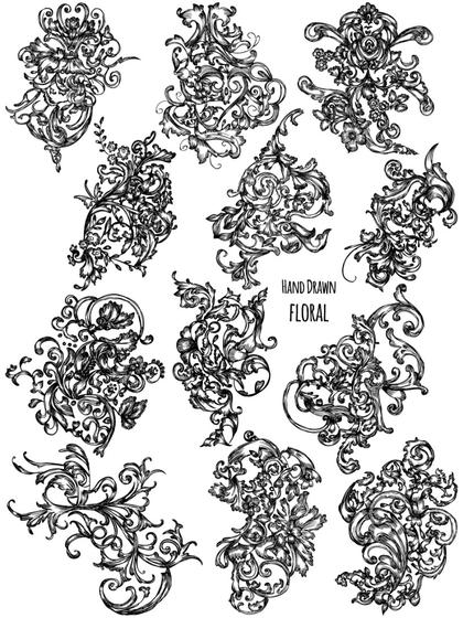 Creative Collection of Floral Vector Designs : Premium Vector and Photoshop Brush Packs