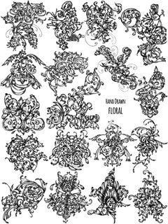 Hand Drawn Floral Ornaments