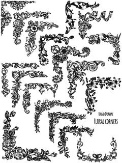 Floral Corner Elements