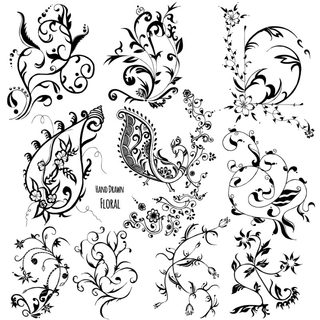 Hand Drawn Floral Elements