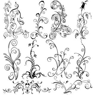 Floral Swirls Set