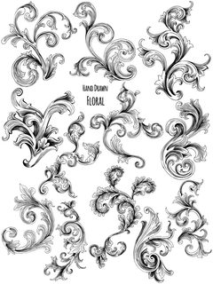 Hand Drawn Floral Elements