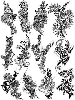 Black Floral Designs