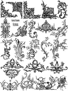 Hand-Drawn Floral Elements