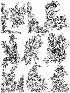 Floral Corner Elements