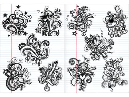 Doodle Swirls and Stars