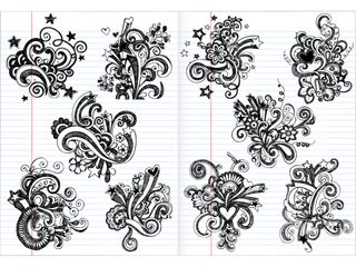 Doodle Swirls and Stars