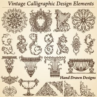 Vintage Calligraphic Design Elements