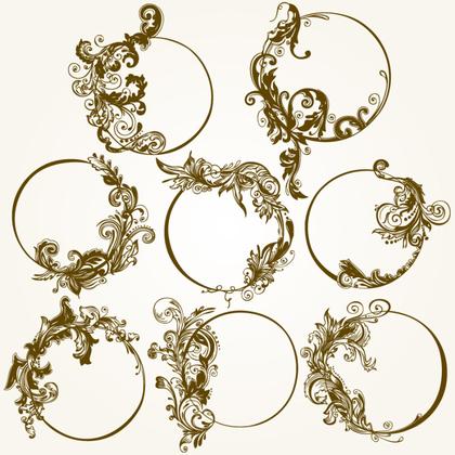 Floral Circle Frames