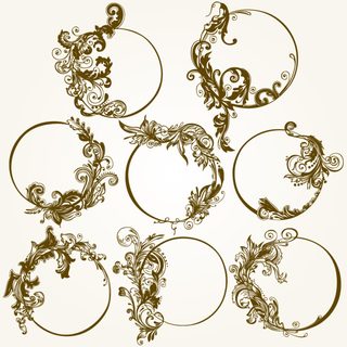 Floral Circle Frames