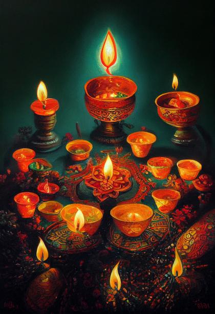 Diya Lamp Design