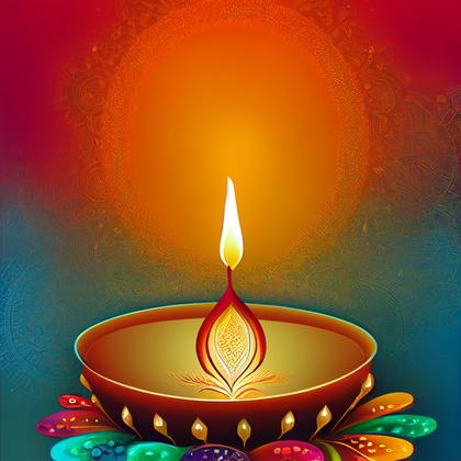 Happy Diwali Diya Poster