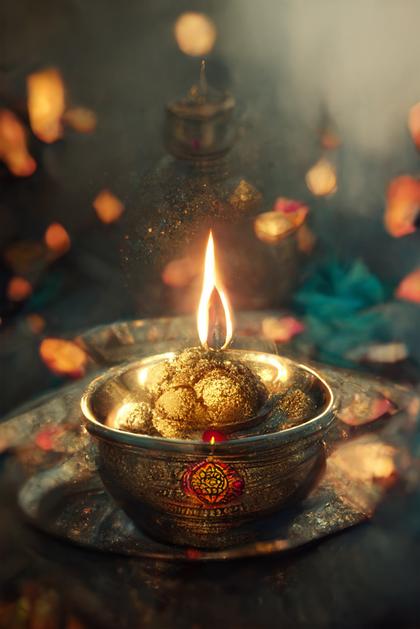 Diwali Diya Background