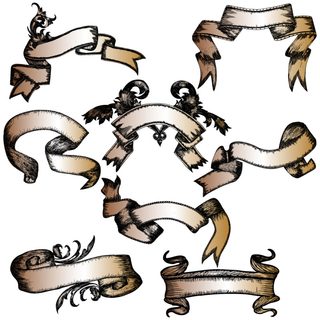Ornate Ribbon Banners