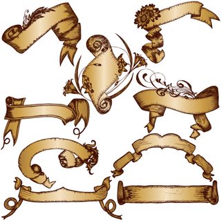 Vintage Ribbon Banners