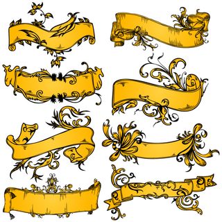 Gold Ribbons and Floral Embellishments