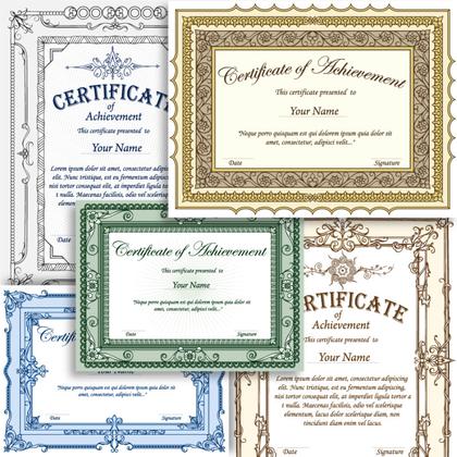Certificates of Achievement