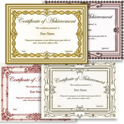 Certificates of Achievement
