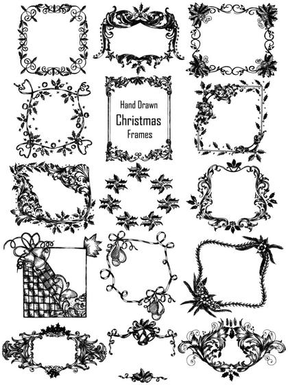 Elevate Your Festive Creations: 50 Christmas Frames and Decorations – Watercolor, Hand-Drawn, and Vector Designs for Free and Premium