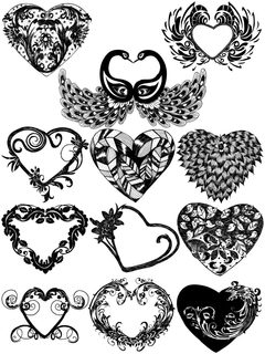 Collection of Decorative Heart Designs