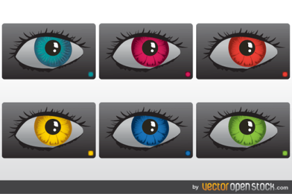 Colorful Eyes Vector