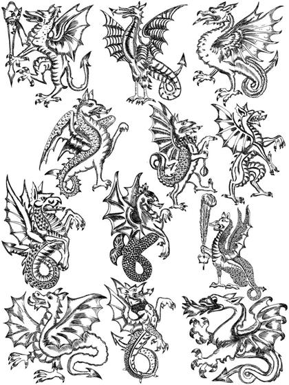 Diverse Dragon Vector Magic: A Grand Collection of Dragon Designs