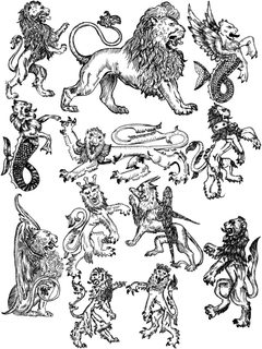 Heraldic Lion Illustrations