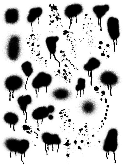 Black Spray Paint Splatters
