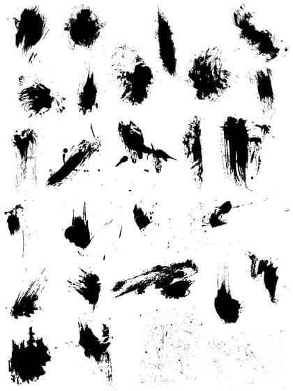 Black Ink Brushstrokes