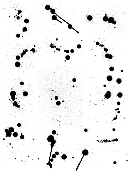 Black Ink Splatter Set