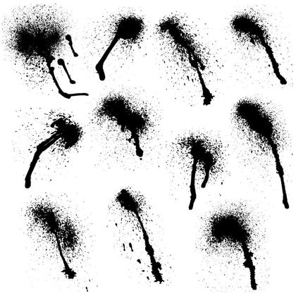 Black Paint Splatters