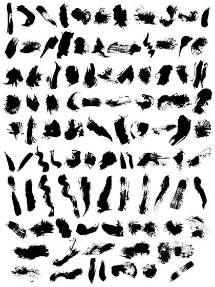 Black Brush Strokes