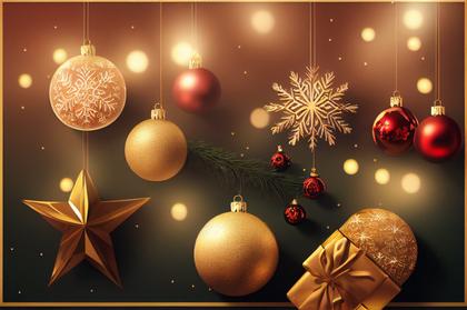 Gilded Festivity: 60 Free Christmas Decoration Backgrounds to Illuminate Your Holidays