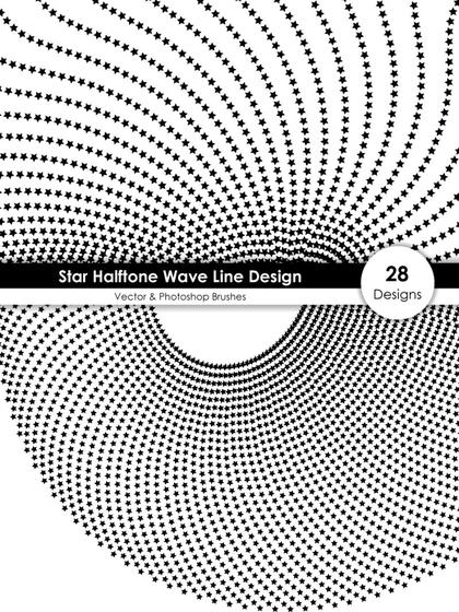 Star Halftone Wave Design