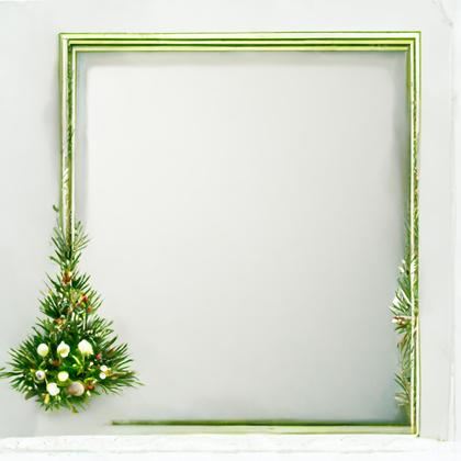 Green Christmas Frame Image