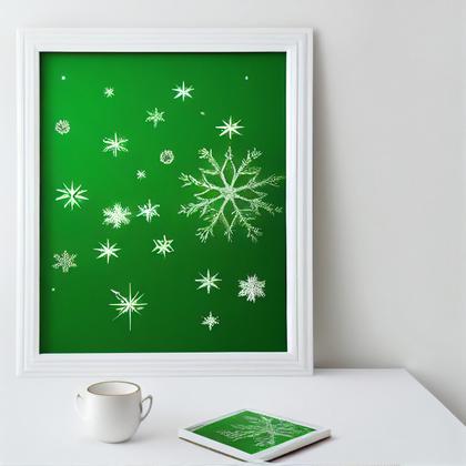 Green Christmas Frame Background Image