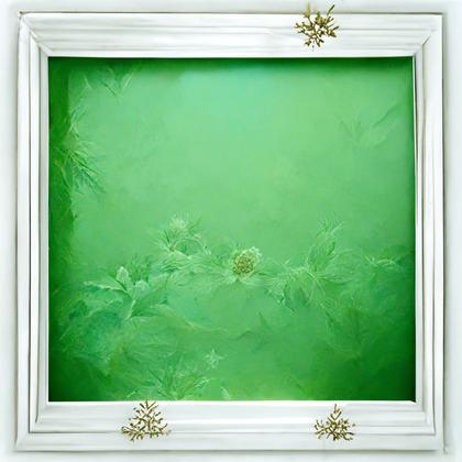 Green Christmas Frame Background