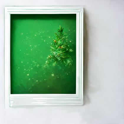 Green Christmas Frame Background Image
