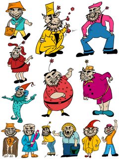 Whimsical Gnomes Cartoon