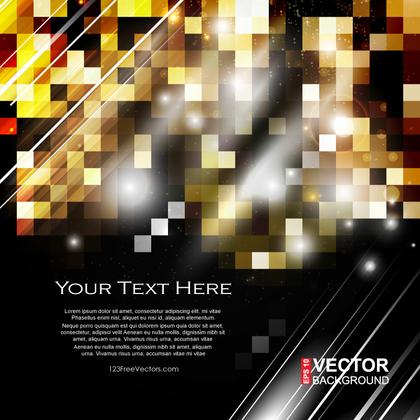 Black Gold Abstract Square Background Clip Art