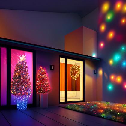 Outdoor Christmas Light Decoration Image